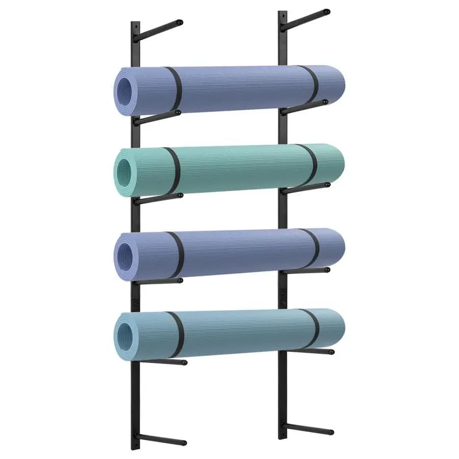 Support for Yoga Mats, Yoga Mat Organizer, Skateboard Wall Mount, Foam Rollers, Ski Tables