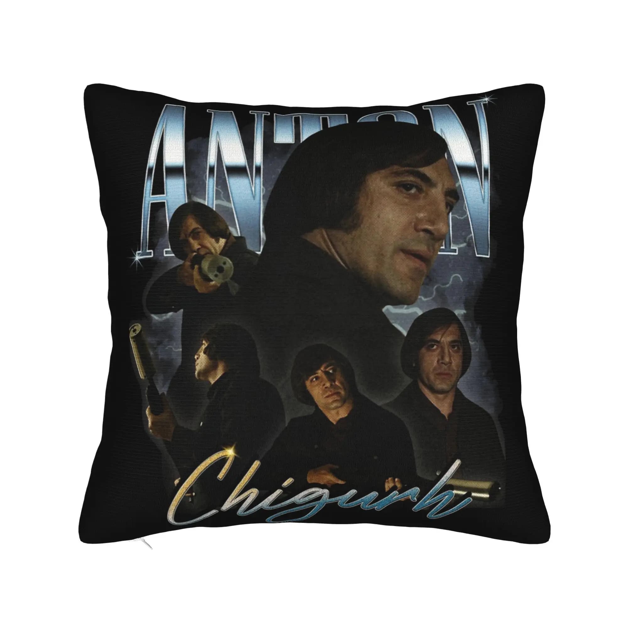 Anton Chigurh No Country for Old Men Pillowcase Printed Cushion Cover Decorations Throw Pillow Case Cover Chair Square 45*45cm