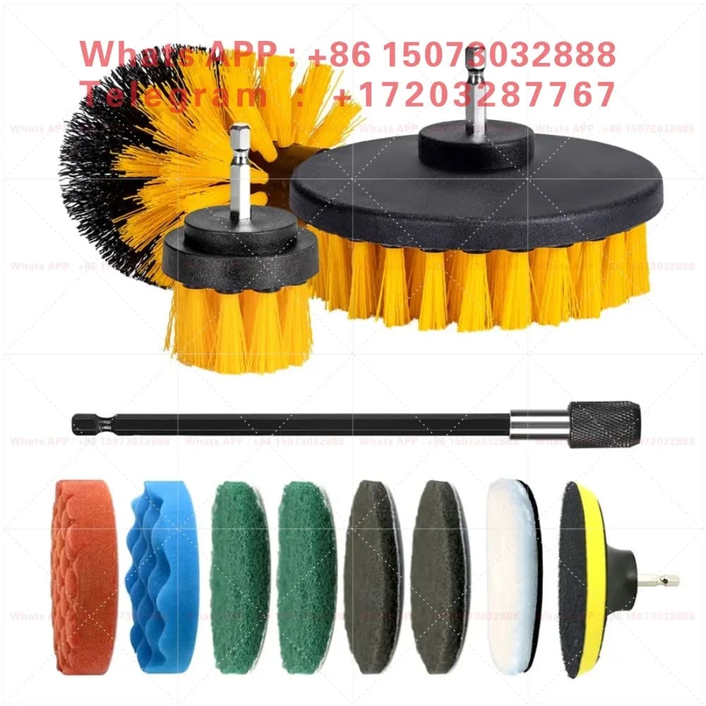Multi functional electric drill brush 12 piece set ceramic tile gap car cleaning brush set