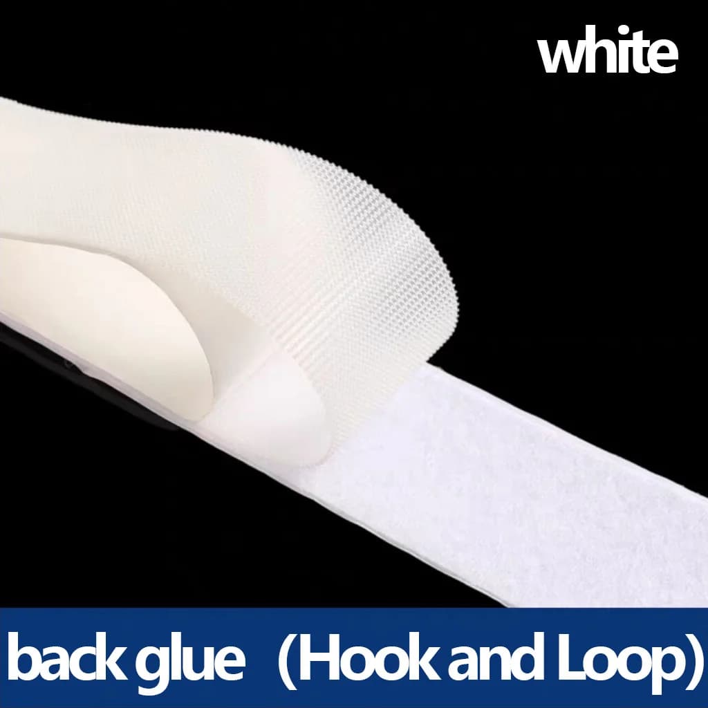 1/2/5M strong self-adhesive fastening strips with glue mounting tapes on both sides for DIY 20-50mm white crafts