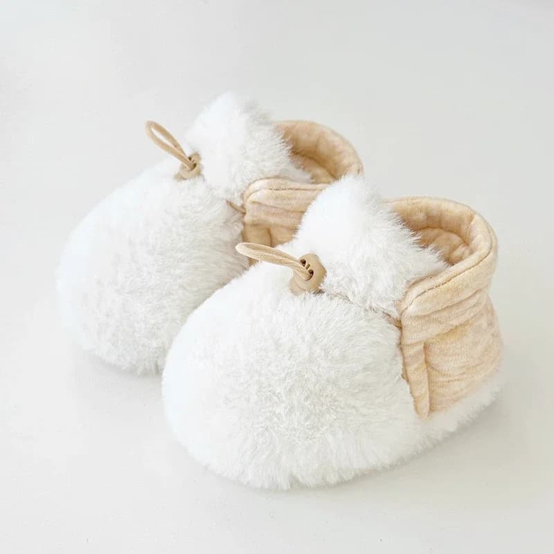 Winter Baby Shoes 6-12 Months Non-Slip Soft Sole Booties Anti-Drop Fuzzy Socks 0-1 Year First Walkers