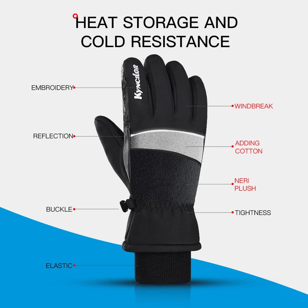 Guanti da sci ispessiti da ciclismo per uomo e donna autunno inverno all'aperto Guanti da moto touchscreen sportivi con isolamento resistente al freddo