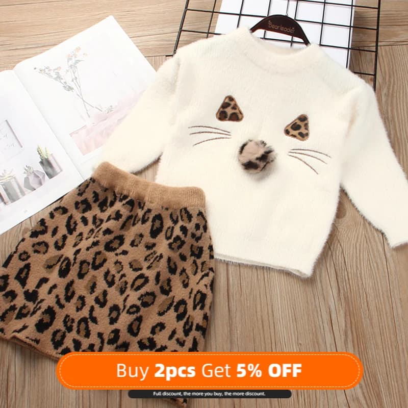 Girls Dress Up New Princess Dresses Autumn Winter Christmas Sweater And Trapeze Dress For Girl Dress For Kids Cute Kids Clothing