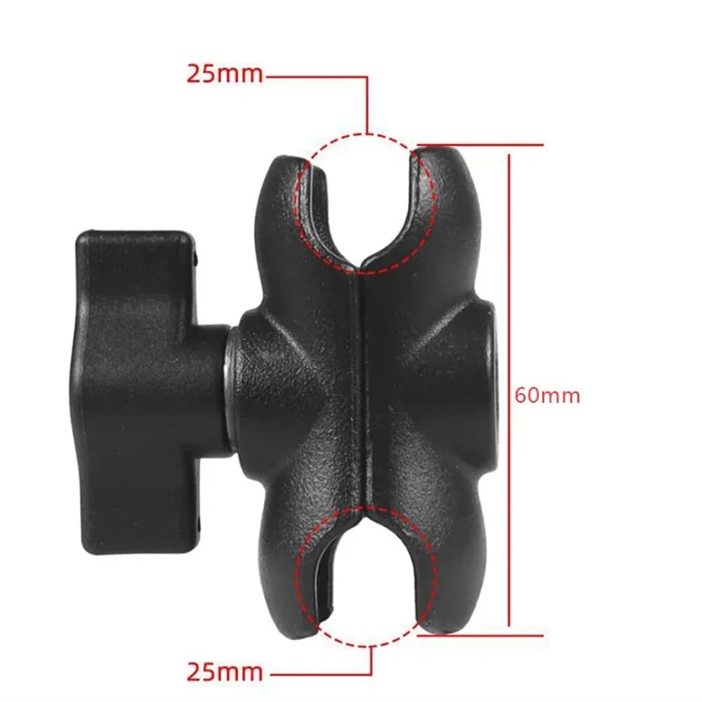 Aluminum Alloy Double Socket Arm for 25mm/1 Inch Ball Head Holder Mount 6/9.5/15cm Clamp for Bicycle Motorcycle Camera Extension