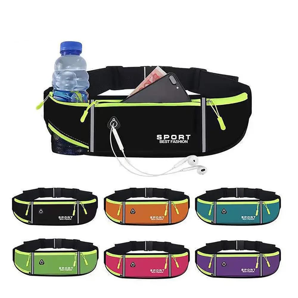 Marsupio da corsa con cintura da corsa Marathon in Nylon resistente all'usura con cintura sportiva per telefono con nastro riflettente