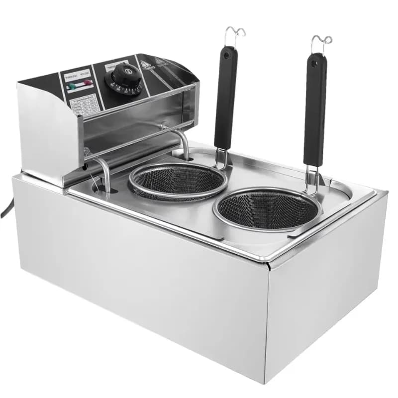 Macchina da Cucina Multifunzione 1500W con 2 Cestelli, Cuocipasta, per Noodles, Spaghetti, Ravioli, Snack Fritti, Nuova Condizione