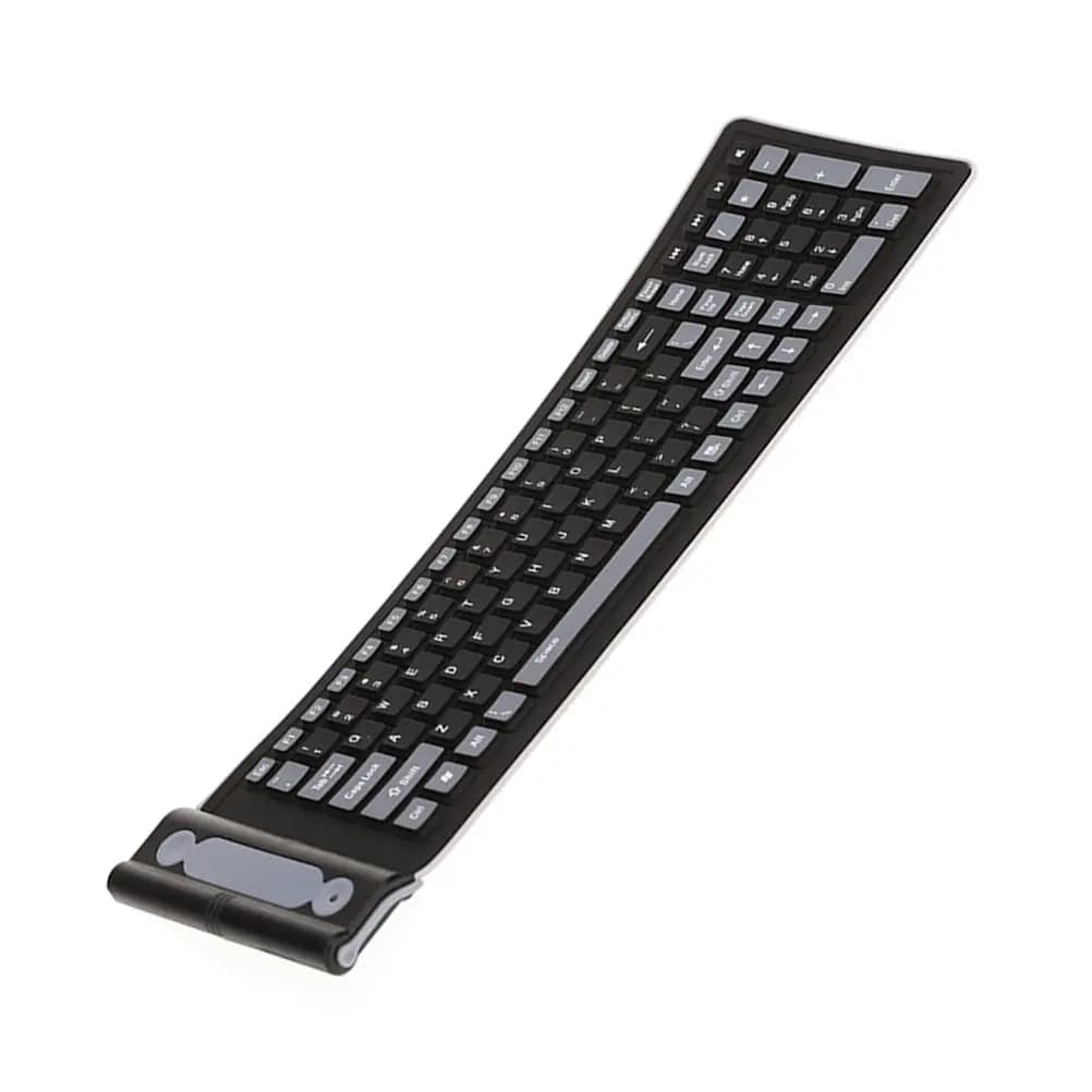Wireless Keyboard 107 Key Silicone Material 2.4g Foldable Flexible Waterproof Dustproof Pocket Friendly for