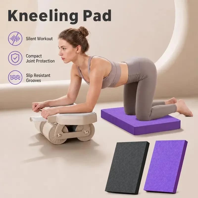 Thick Non‑Slip Yoga Knee Pad Mat, Plank Support Ab‑Roller Kneeling Cushion for Home Gym Fitness Balance Training Exercise