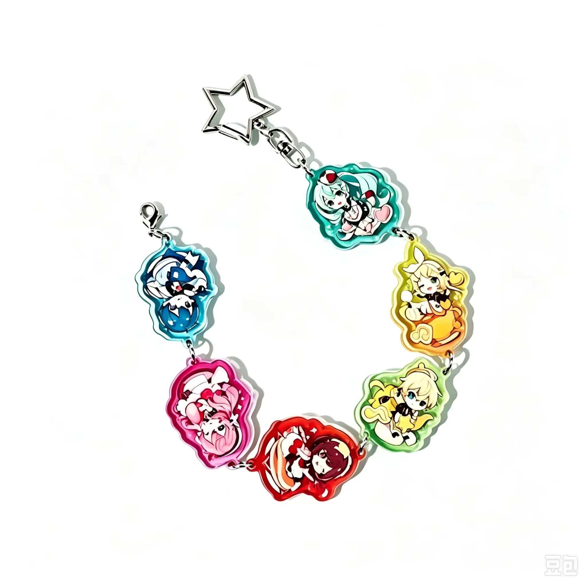 Hatsune Miku merchandise bracelet, Guzi Miku acrylic bead keychain, Hatsune bracelet backpack charm