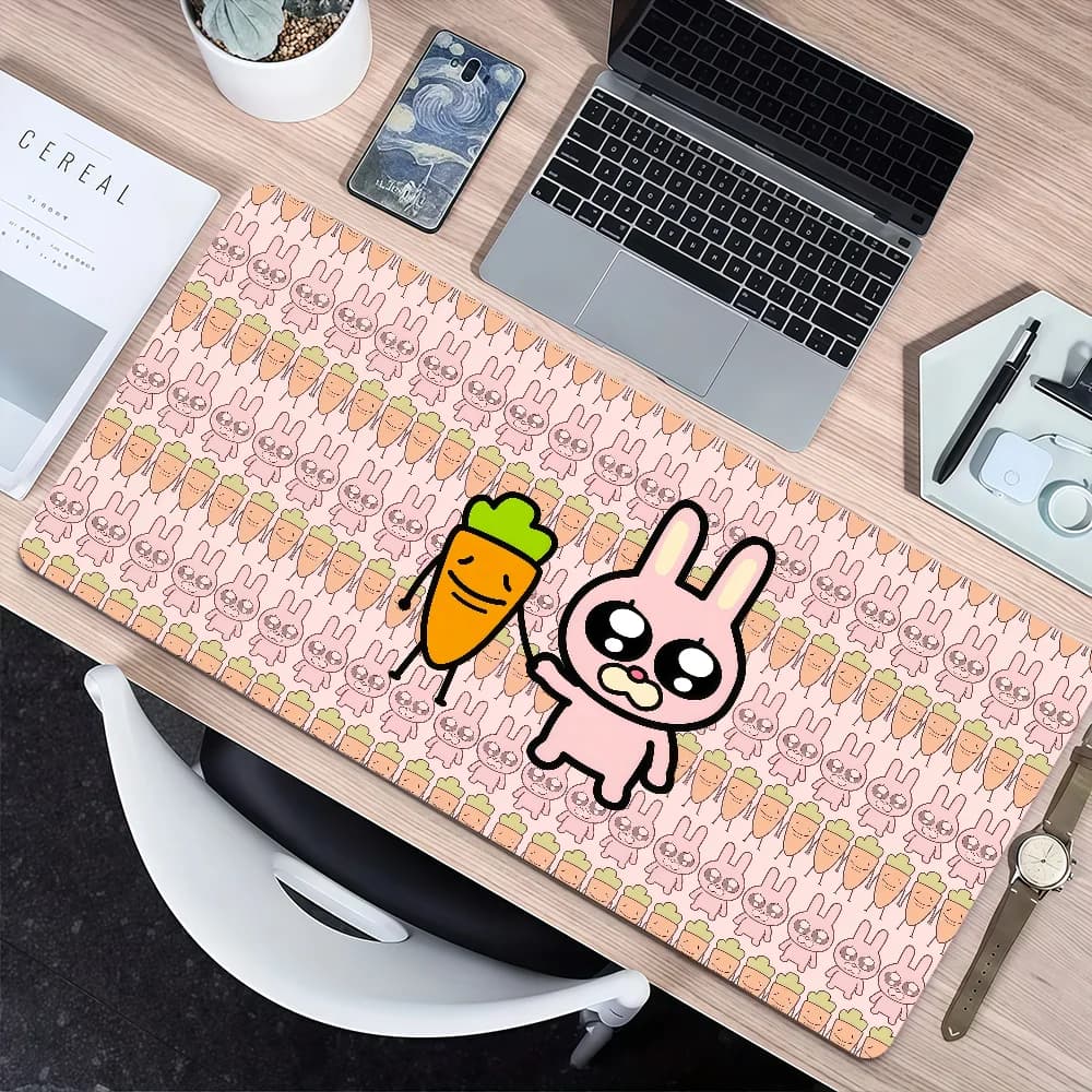 kawaii funny Lipufriends cat dog cartoon art Mouse Pad Non-slip Lockedge Thickened Desktop MousePad Large Gaming Office Student