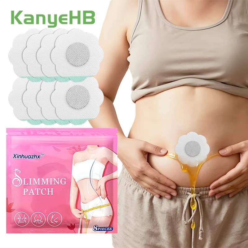8pcs=1bag Slimming Patch Dissolve Cellulite Navel Weight Loss Plaster Improve Metabolism Herbal Transdermal Stickers Unisex H141