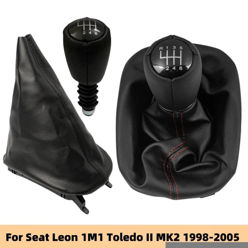 Per Seat Leon 1M1 Toledo II MK2 1998-2006 Scatola ingranaggi in pelle Pomello del cambio Gaitor Boot CoverAccessori auto Parti di ricambio
