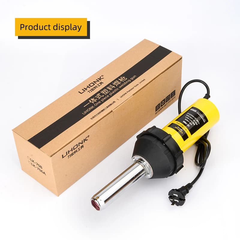 Kit di saldatura con soffiante di calore per torcia ad aria calda con pistola per saldatura in plastica integrata per riparazione PVC PP professionale da 1080 W