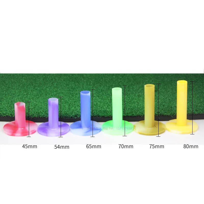 T-shirt da golf in gomma da 1 pezzo 45mm/54mm/70mm/75mm/80mm per tappetini da pratica e da guida Accessori per allenamento indoor e outdoor
