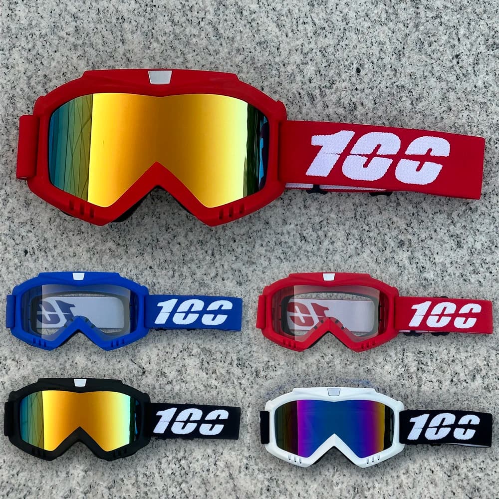 Occhiali da Moto Antivento 100% per Motocross, Giochi di Guerra, Caccia, Ciclismo e Sci, Resistenti alla Polvere