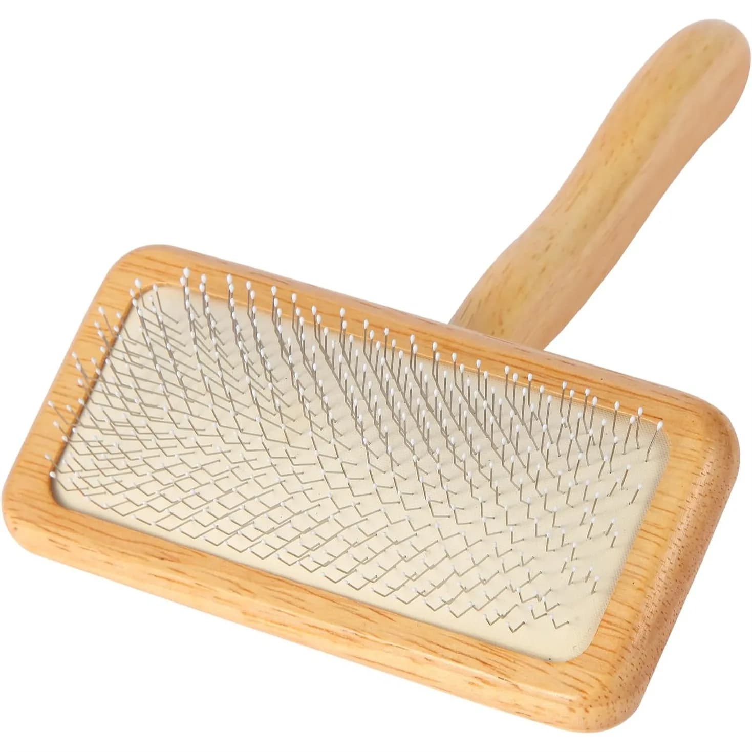 Spazzola Slicker per Cani per la Rimozione del Pelo e la Toelettatura - Spazzola Professionale per Animali Domestici con Punte Rivestite, Design a Cuscino d'Aria, Manico Ergonomico