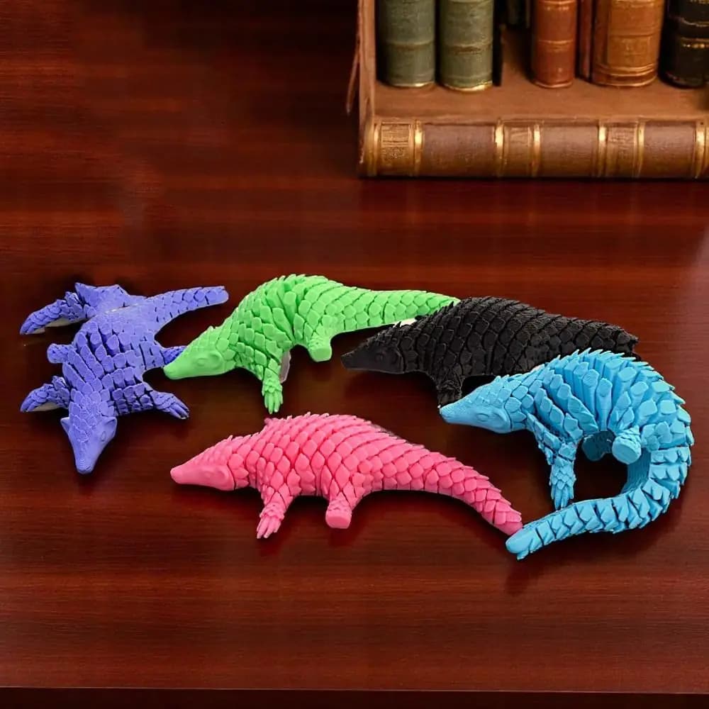Movable Joints 3D Printed Pangolin Realistic Handicraft 3D Printed Pangolin Model Figurine Cartoon 3D Printed Pangolin