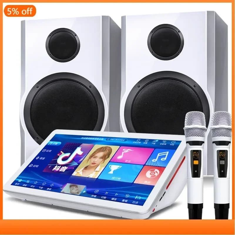 Sistema Karaoke Professionale per Home Theater con Schermo Touch, HDD da 8TB, Macchina Karaoke Cinese Five One KTV