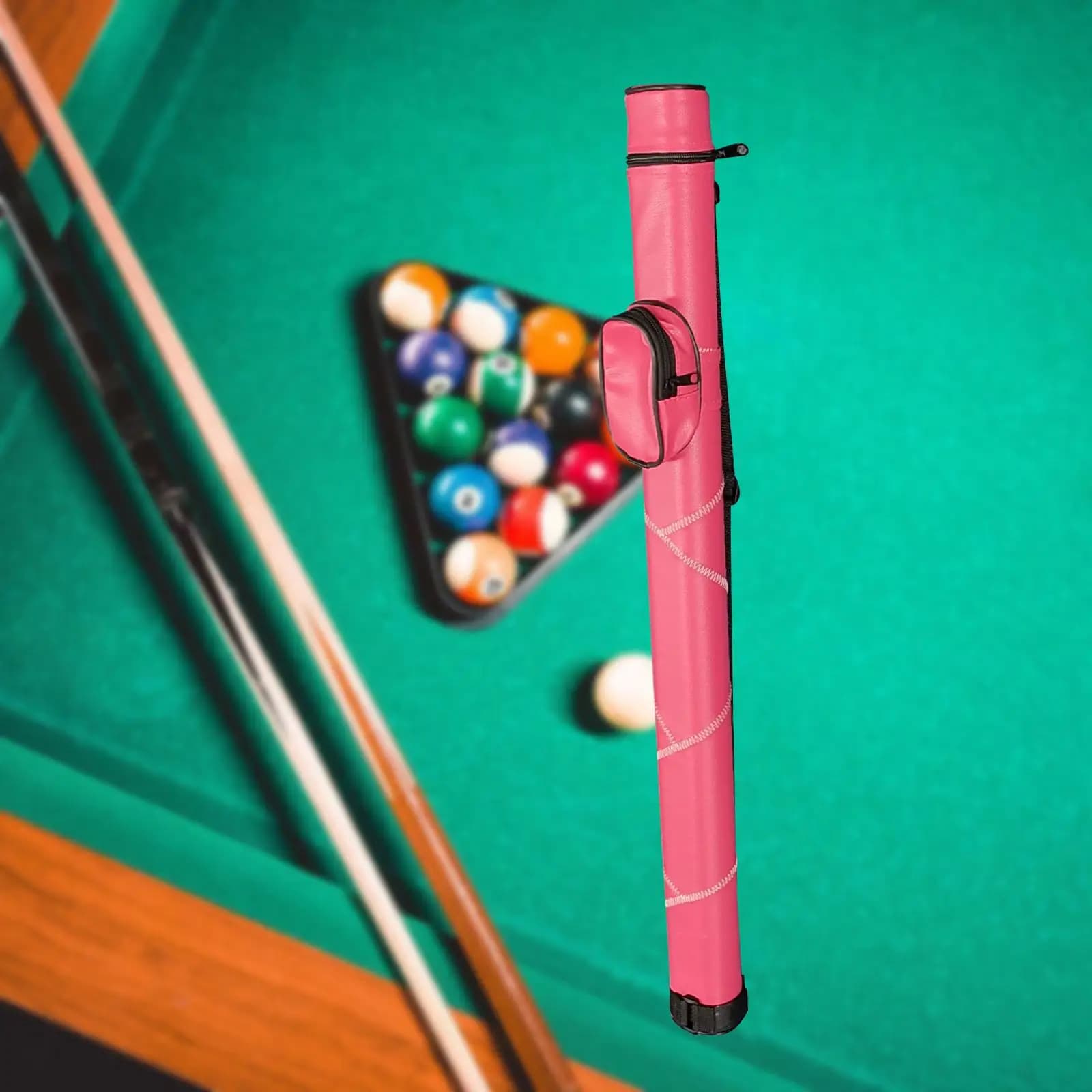 Custodia per stecche da biliardo 2 fori 1 Asta completa da 2 pezzi per giochi da biliardo