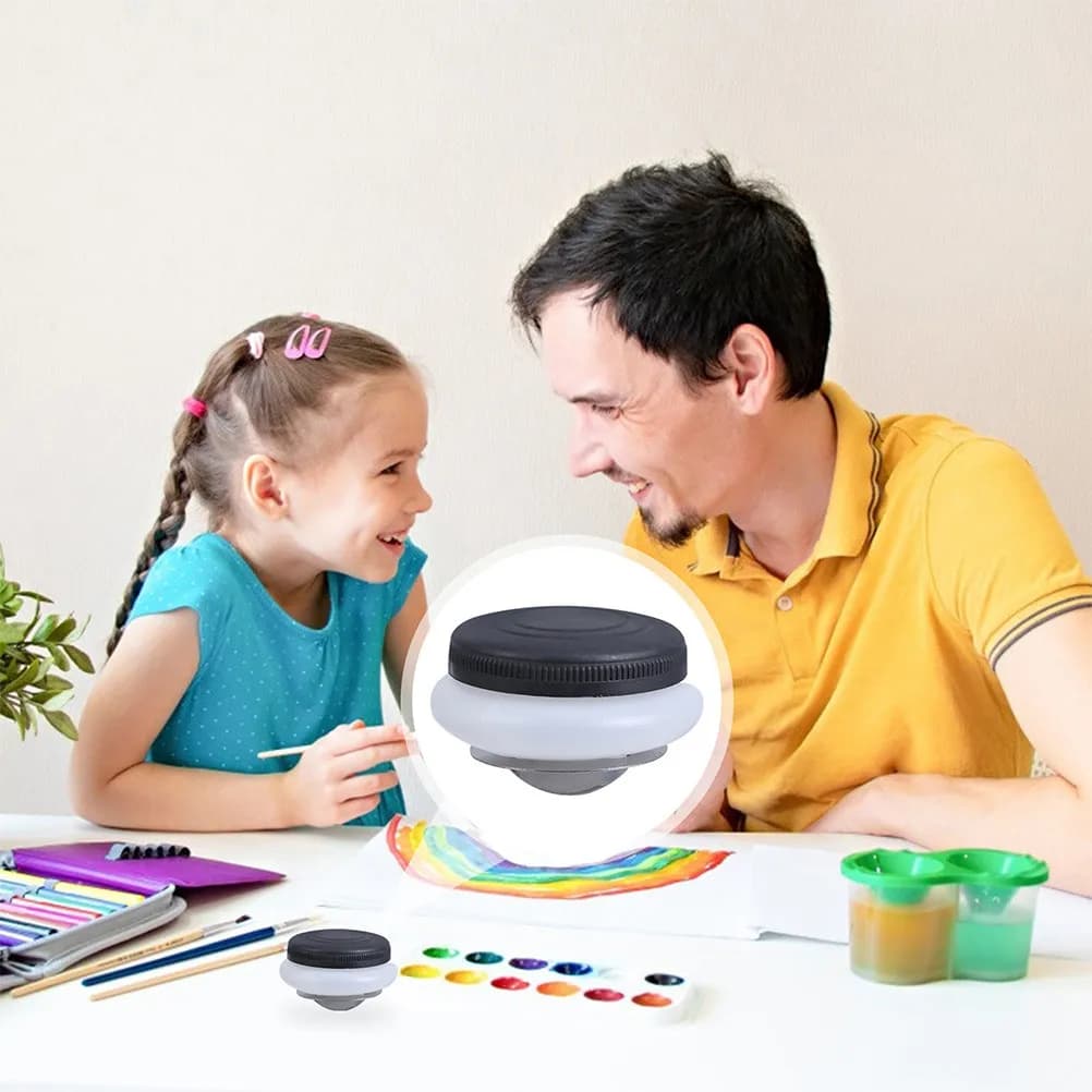 2 Pezzi Contenitori Professionali Portatili per Olio e Pittura, Mini Tazze con Coperchio Antigoccia per Pulizia Pennelli e Miscelazione Pigmenti