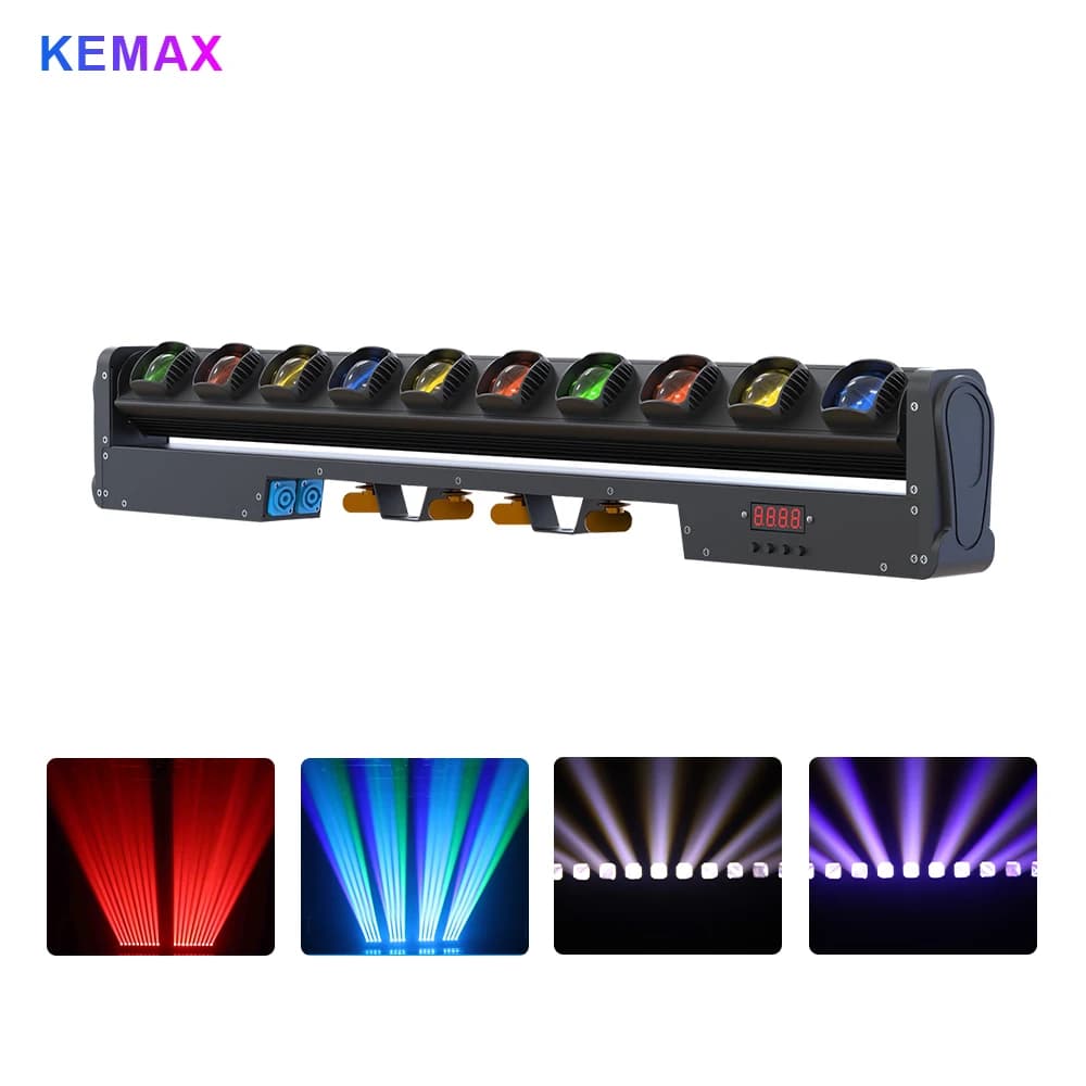 Faro LED DMX512 10x40W per illuminazione a parete, testa mobile a fascio, luce DJ RGBW per discoteca, feste, effetti scenici per club, casa, bar, matrimoni