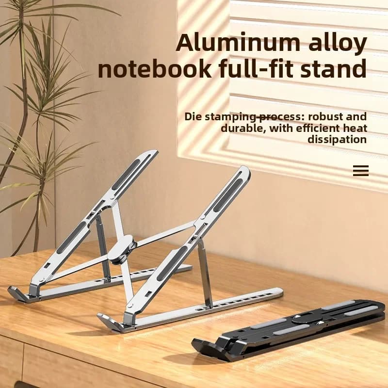 Adjustable Aluminum Laptop Stand Foldable Portable Holder for 17 Inch Gaming Notebook Heat Ventilation Desk Riser
