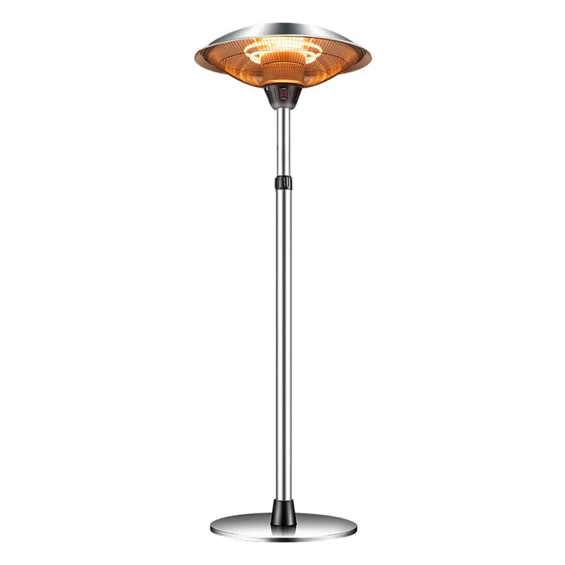 AC110-240V Riscaldatore elettrico per patio Riscaldatore esterno Soffiatore di aria calda IP44 autoportante Riscaldatore per patio riscaldatore elettrico diametro 59 cm