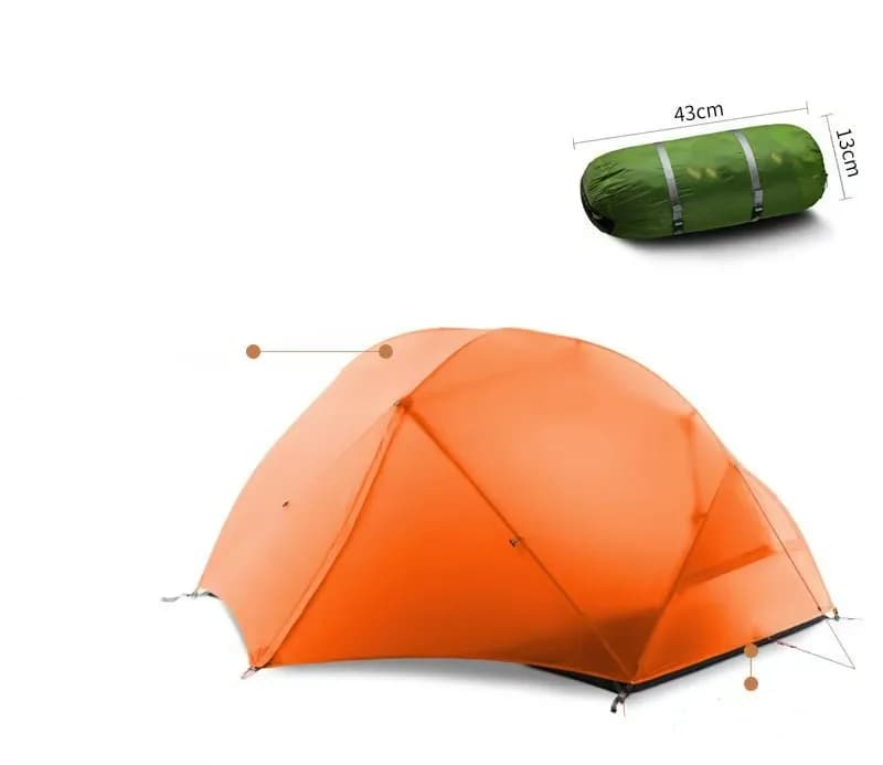 Ultralight Aluminum Pole Camping Equipment, Nylon Raincoat Covered for 3-4 Seasons
