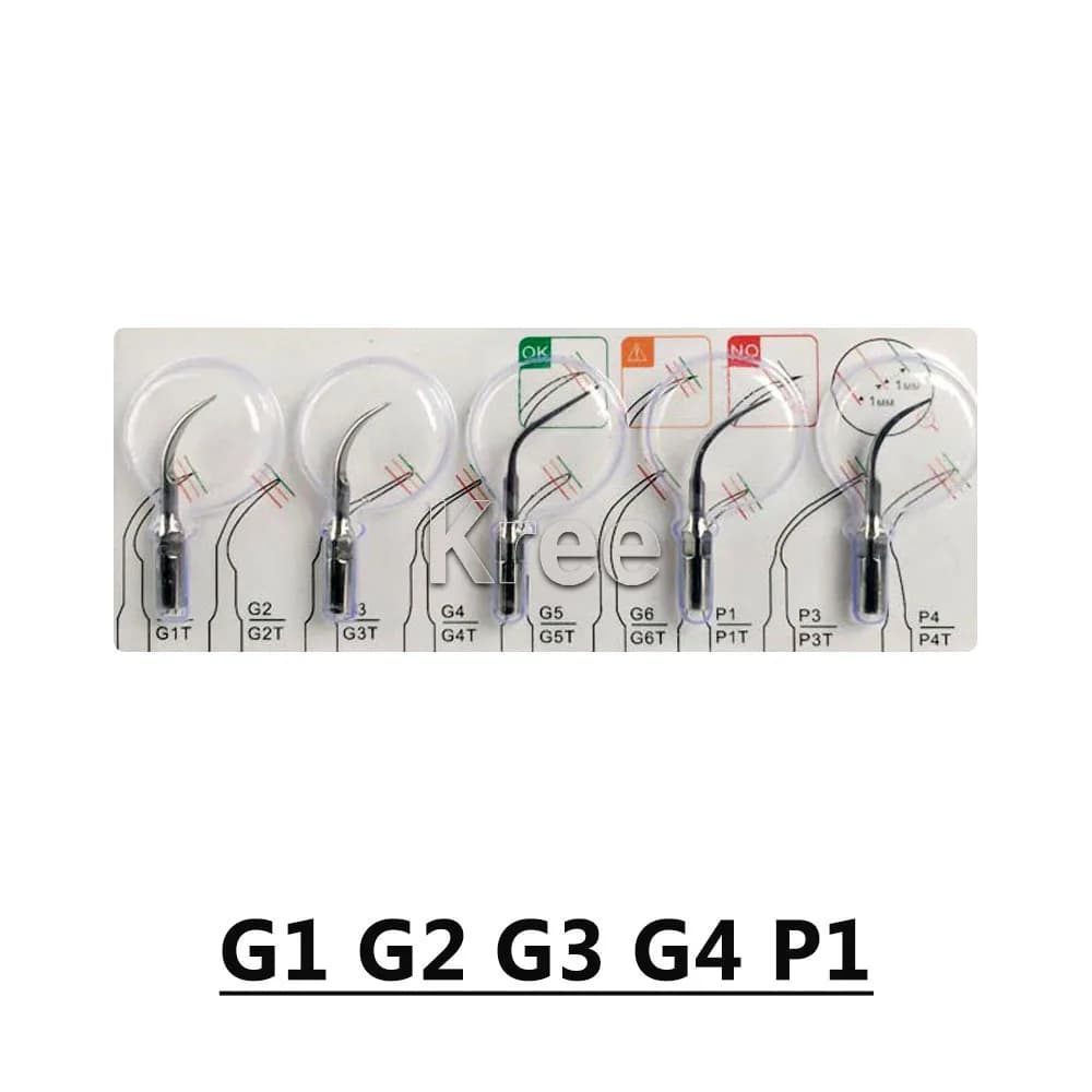 5 pcs Dentale Scaler Toe Measuring EMS/Picchio/SATELEC Ultrasonic Manipula Odontoiatria Scaling Tips For Tooth Whitening Oral Cleaning