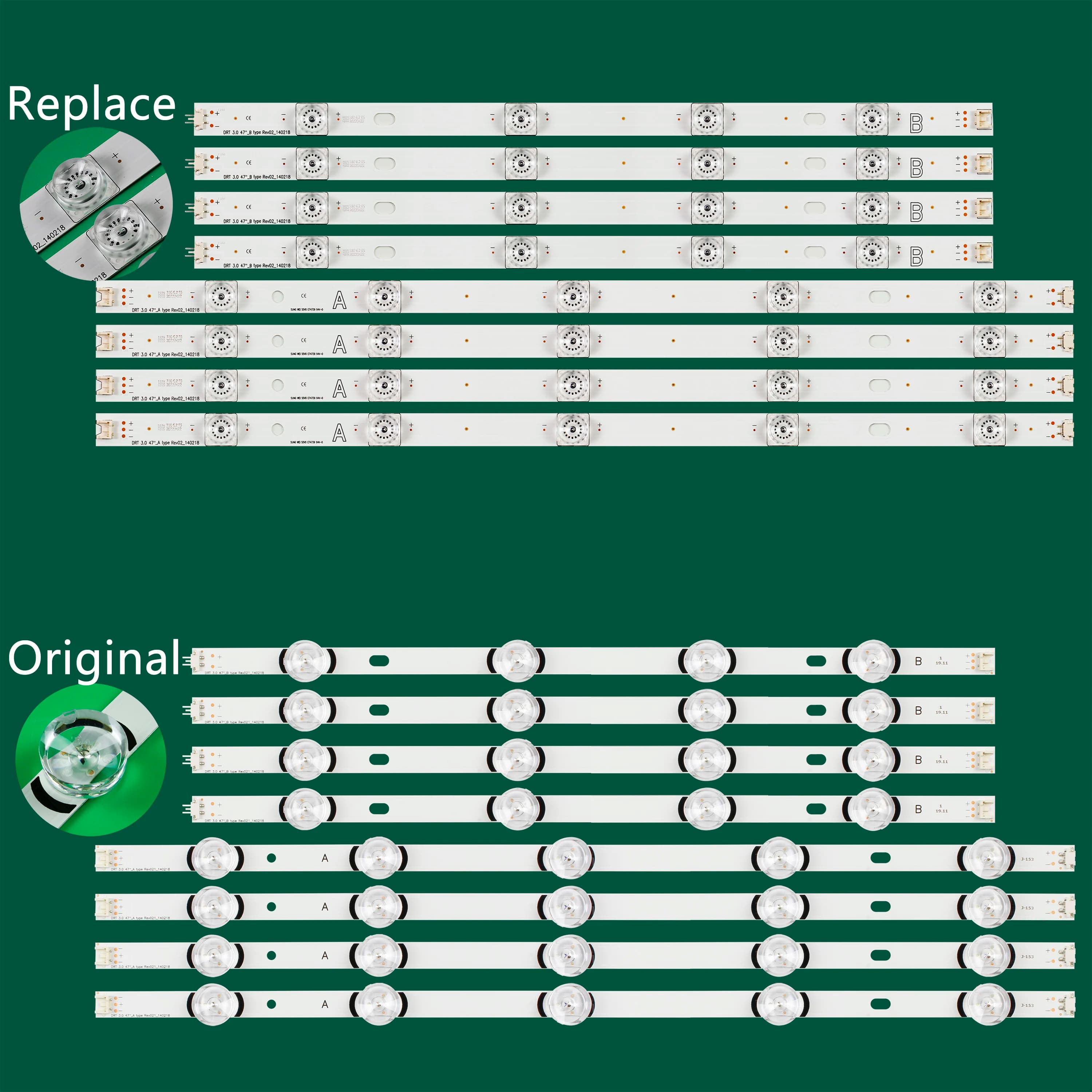 New LED Strip For 47LB6500 47LY340C 47GB651C 47LB570B 47LB5600 47LB5800 47LB570V 47LB580V 47LB561V-ZE 6916L-1715A 6916L-1716A