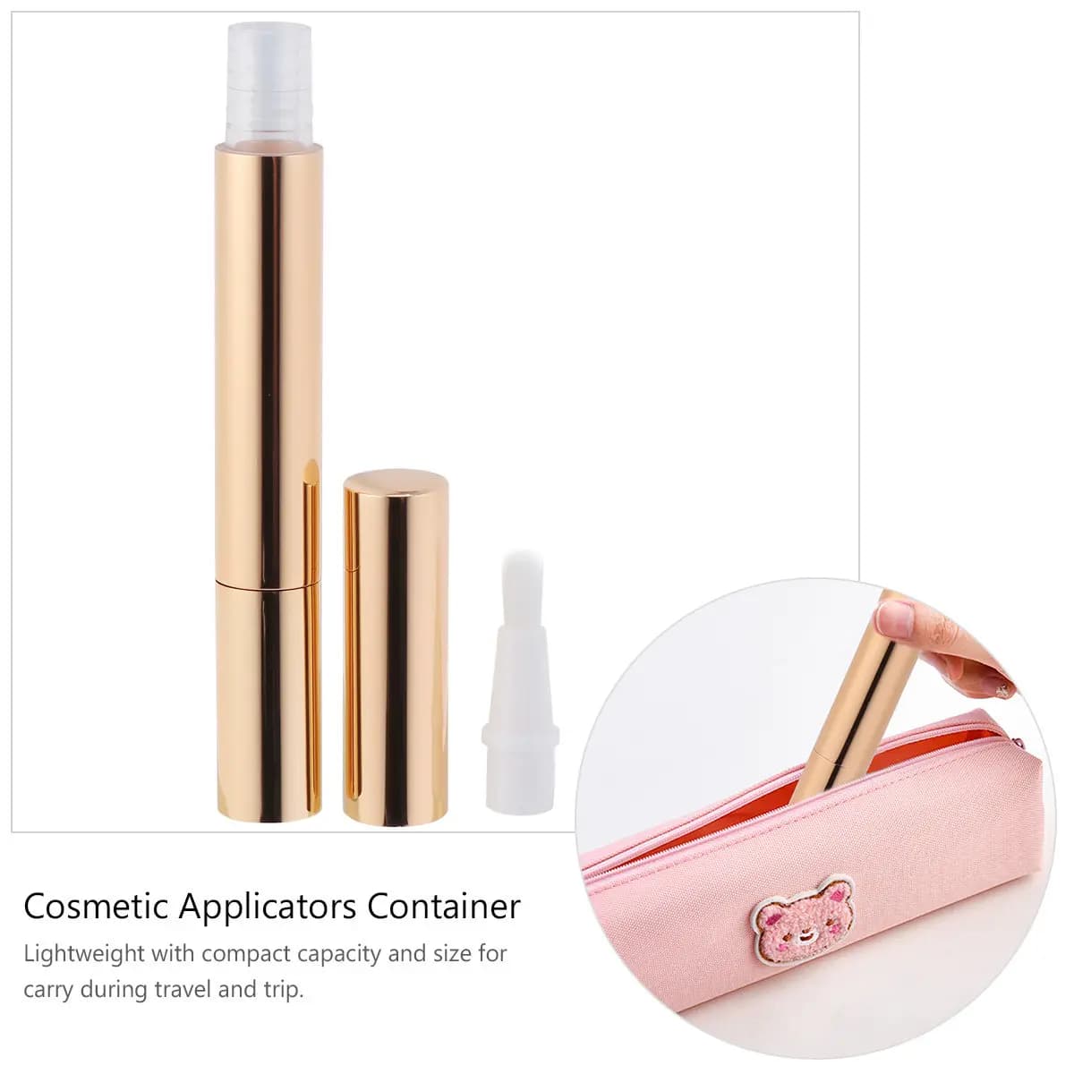 Set of 5 Compact Empty Flavors for 3ml Nail Polish, Polished Tubes with Precision Applicator for Funding and Travel Oil