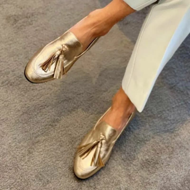 New Women's Loafers and Autumn Shoes, Shallow Model with Nappine, Big Sizes 34-43, Women's Casual Shoes