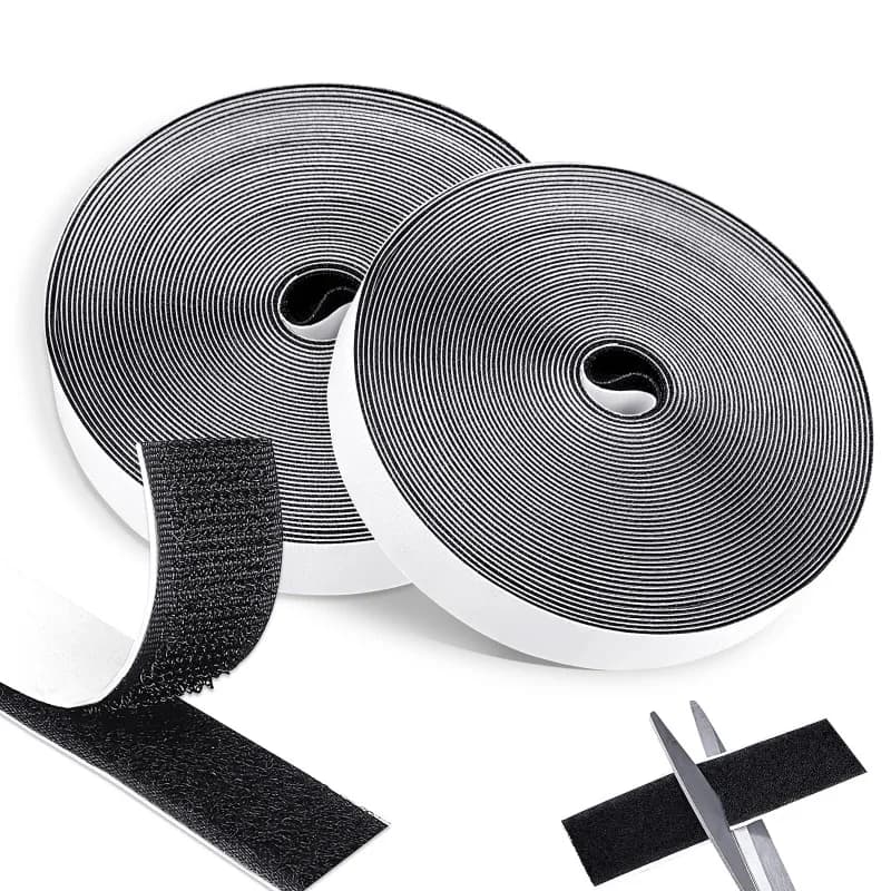 Double Sided Scratch Sticker,Adhesive Velcro Tape with Strong Shear Ability,25MSuitable for Sofas,DIY Crafts,Home and Office Use