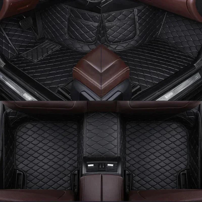 Car mats total cover in artificial leather for Fiat 500 500X 2011-2012 Bravo 2008-2012 Freemont 7 seats Car accessories