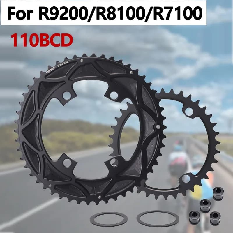110 Bcd 4 Bulloni Corona Per Shimano Ultegra R8100 Dura Ace R9200 105 R7100 Doppia Piastra Aero Anello Catena 52 36 54 40 50 34
