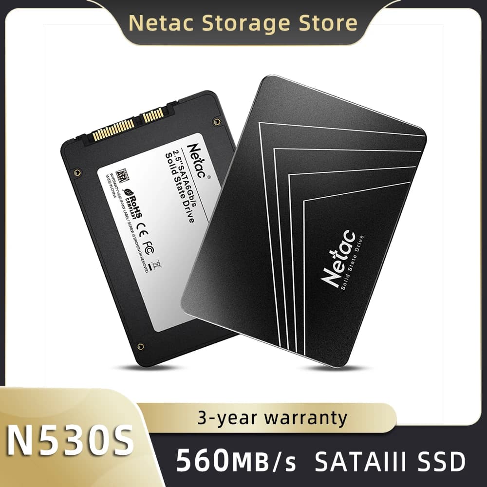 Disco rigido Netac SSD sata3 2 TB 1 TB 512 GB 256 GB 128 GB Disco SATAIII HDD da 2,5 pollici interno per computer PC