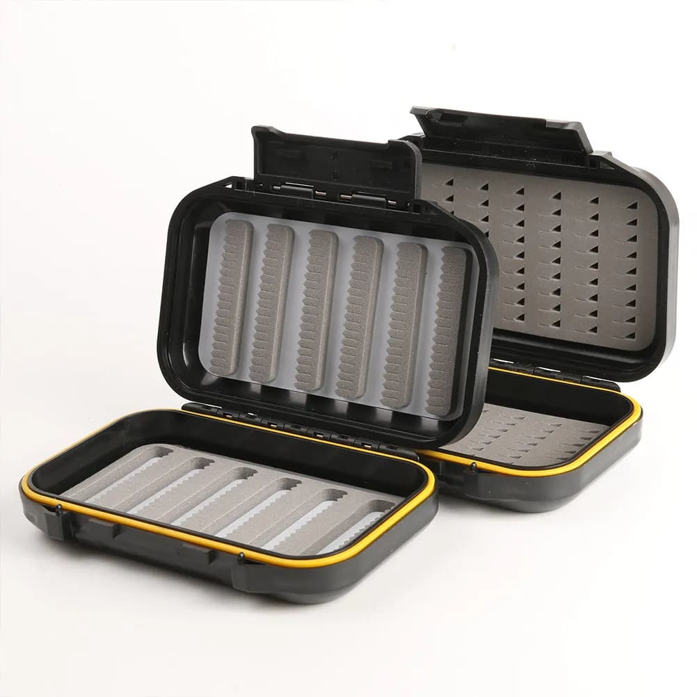 4 Layers Waterproof Fly Fishing Box, Professional Housing for Equipment, ABS Plastic, Double Side Opening Design, Silicone Sealing Ring