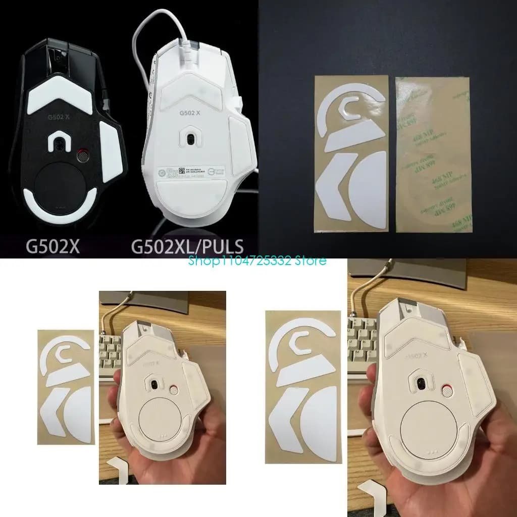 P5EA 1 Set 0.6mm Thickness Replacement White Mouse Feet Mouse Skates For G502X Gaming Mouse