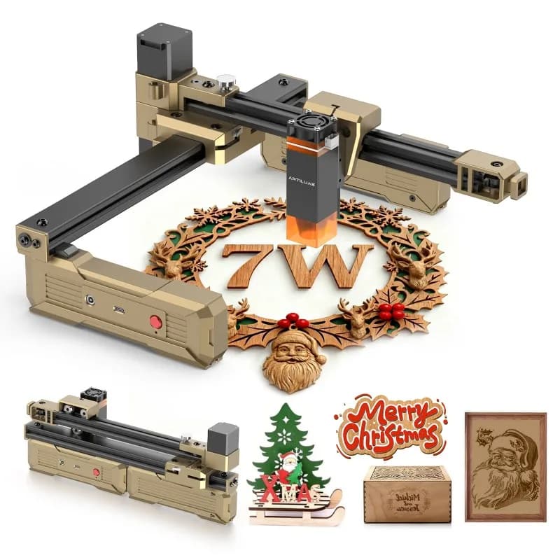 Laser Engraving Machine Precision Artilume T1 7W 0.01 mm 200 * 150 mm for Plastic Wood Leather