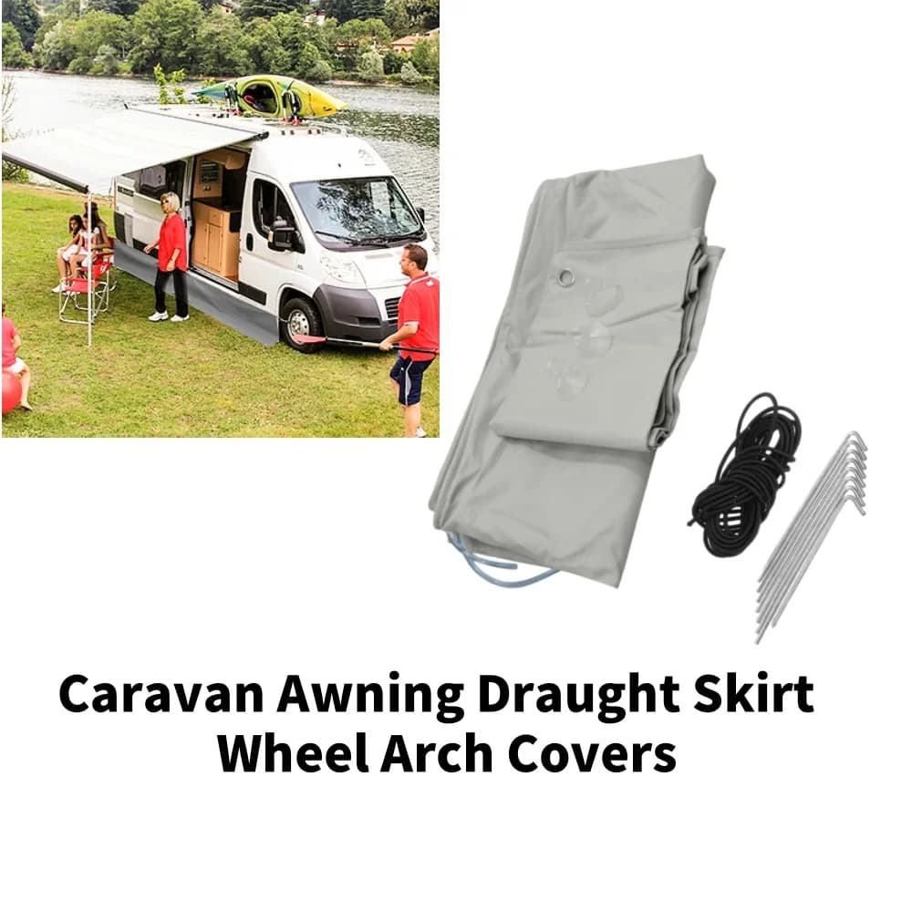 Gonna da tiro per tenda da sole da 7 mx50 cm con coperture per arco ruota Ventose Accessori impermeabili per roulotte Camper Camper