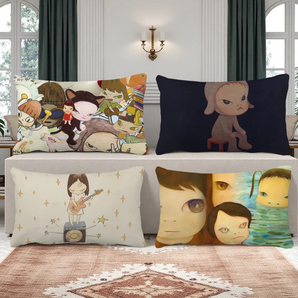 Y-YoS-Shi-to-mo N-Na-Ra cushion cover Rectangle Pillow Case Printing Bedside Sofa Room Home Decoration Pillowcase