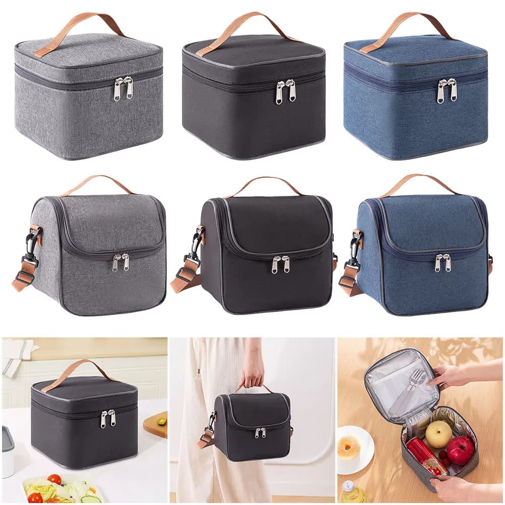 Borsa Termica per il Pranzo, Contenitore Isolato Impermeabile per Lavoro, Ufficio, Picnic, Campeggio e Viaggi