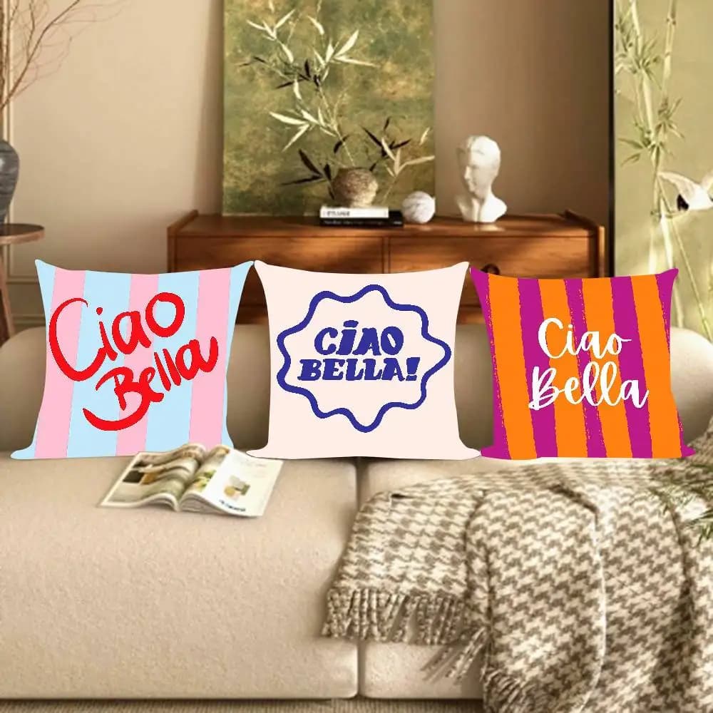 Ciao BELLAs Italy Fodera per cuscino decorativa per divano e casa, federe per cuscini