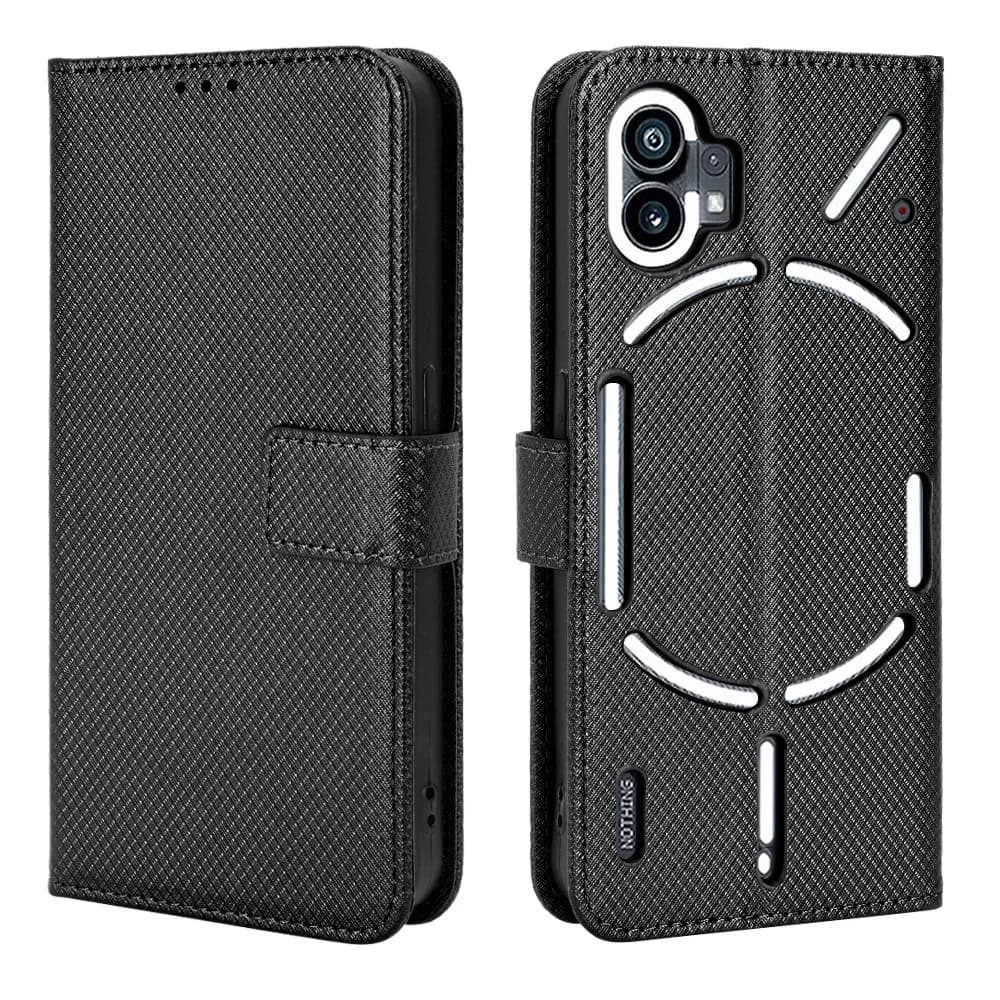 For Nothing Phone 1 Custodia a portafoglio in pelle PU con motivo a rombi di lusso per Nothing Phone 1 Una borsa per telefono