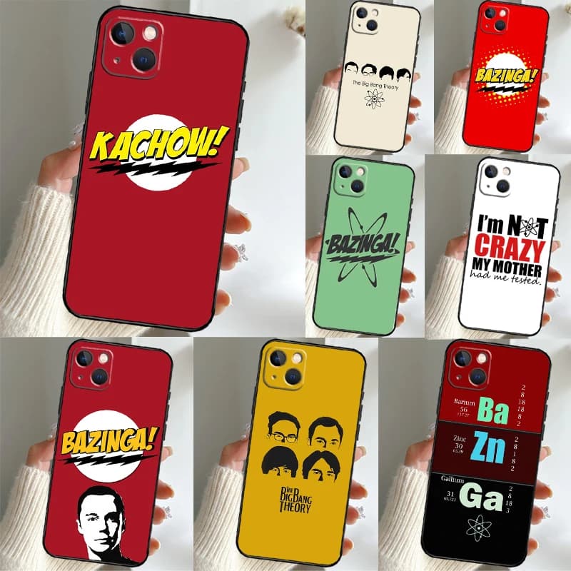 Bazinga The Big Bang Theory TV Cassa Del Telefono Per iPhone 17 16 15 13 12 11 14 Pro Max 16 Plus 12 13 Mini 16e 17 Air Funda Cover