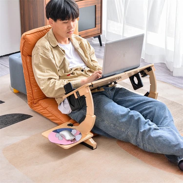 Computer Desk Ergonomic Lap Desk Home Office Furniture Adjustable Desk Bed Table Laptop Folding Table Aluminum Alloy Standing
