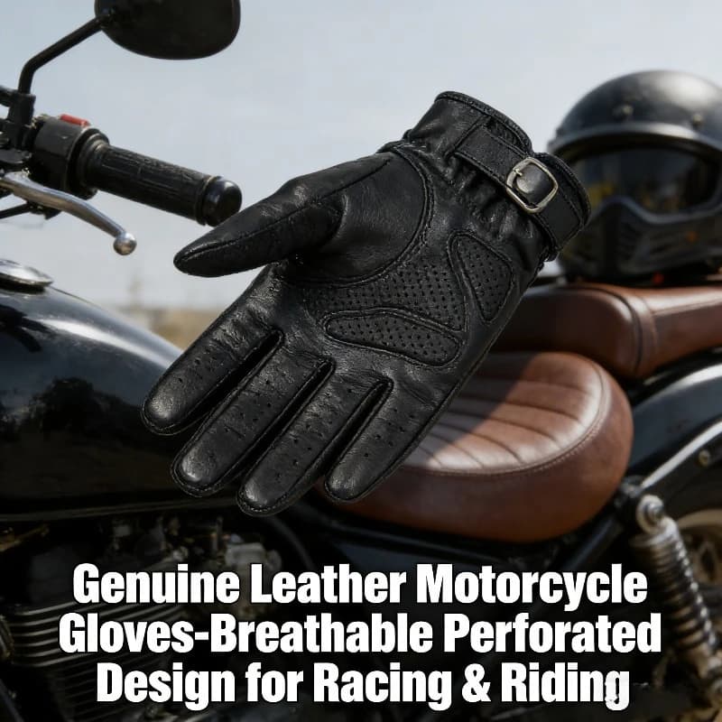 Men's genuine anti-slip mountain bike skin gloves for outdoor driving sports in cross-border goat leather