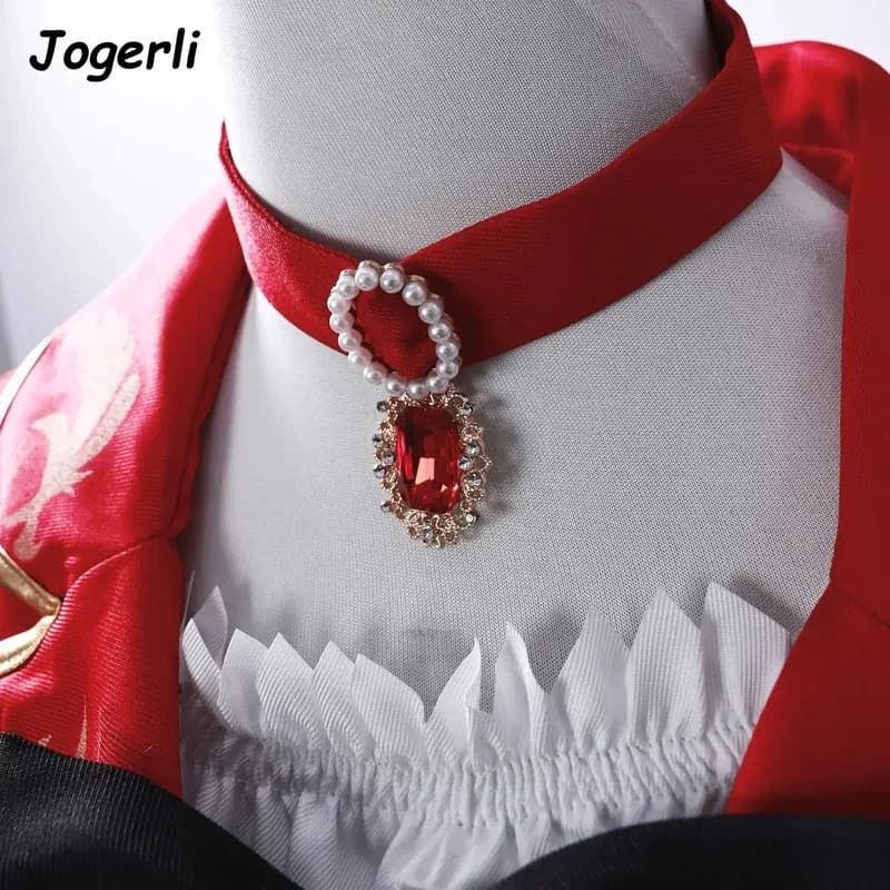 Jogerli FF14 Red Devil Fantasy Women Role-Playing Cosplay Costumes Game Suit Full Seta;k6;8',