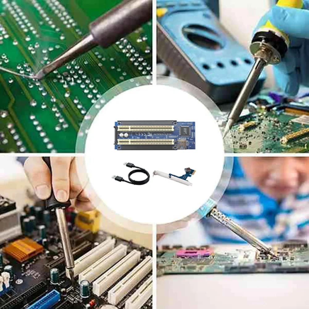Adattatore per scheda di espansione RIRI PCI-E a doppia PCI ASM1083 Supporto scheda di acquisizione Scheda fiscale dorata Scheda audio Scheda parallela