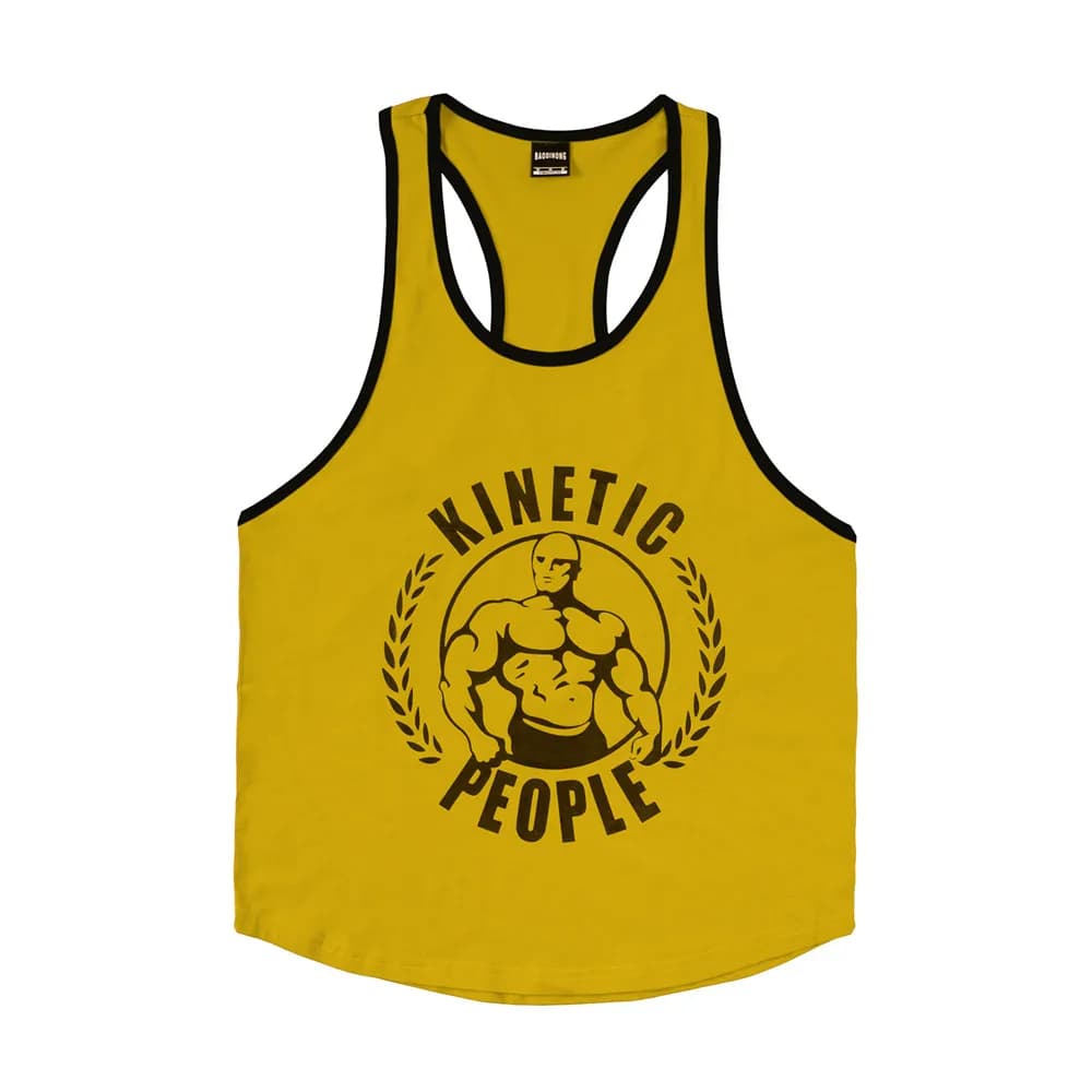 Cotone Bodybuilding Sport canotte uomo palestra Fitness allenamento camicia senza maniche canotta uomo Stringer estate Casual stampa Undershir